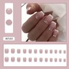SINLOV Sequin Coffin Square False Nails Medium Press on Nails