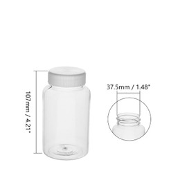 Othmro 5Pcs 200ml Plastic Lab Cylindrical Chemical Reagent Bottle, Wide Mouth Laboratory Reagent Bottle, Sample Sealing Liquid Storage Container for Food Store White