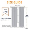 100% Blackout Curtains for Living Room, Thermal Insulated Noise Reducing