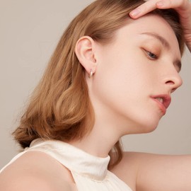 925 Sterling Silver Rainbow Love Hoop Earrings Hypoallergenic Hoop Earrings for Women