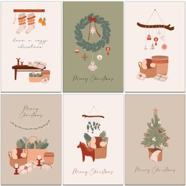 24 Stylishly Simple Eco Friendly Traditional Christmas Cards made from Recycled Paper