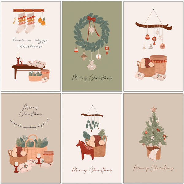 24 Stylishly Simple Eco Friendly Traditional Christmas Cards made from