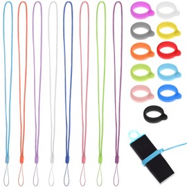 Gatuida 8 Pcs Lanyard Set Lanyard Pen Holder Key Lanyard Pen Leash Lanyard with Ring Anti Lost Silicone Round Rings Anti-lost Round Rings Anti-lost Necklace Lanyard Pen Lanyard Holders