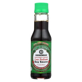 Kikkoman Less Sodium Soy Sauce, 5 Fluid Ounce -- 12 per case.