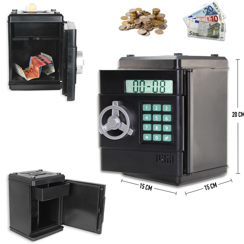 FISHTEC Electronic Money Box as Safe - Automatic Coin Counter