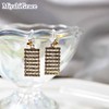 MiyabiGrace - arete de clip para mujer, diseño rectangular de