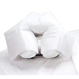 KD GLOBALTY Disposable Face Cradle Covers – Medical-Grade, Ultra Soft, Luxurious, Non-Sticking Massage Face Covers/Headrest Covers for Massage Tables & Massage Chairs (White, 100)