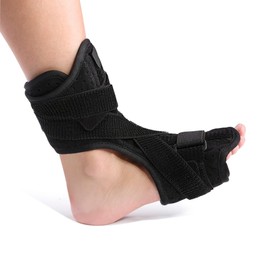 Tefola Fascitis Plantar Night Brace, Férula Fascitis Plantar Nocturna con Bola de Masaje Roja Bracket de Soporte para Fascitis Flantar Protección Elástica para Recuperación de Lesiones Estiramiento de Correas Dormir y Descansar con Medias Elásticas