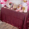 ShinyBeauty Beautiful Table Cloth Burgundy 60x102-Inch Rectangle Sequin Tablecloth Wine