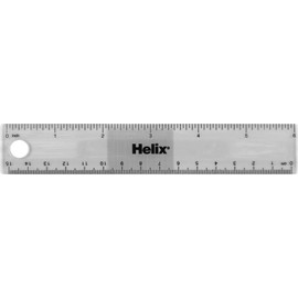 Helix Standard Ruler 6 Inch / 15cm, Assorted Colors (13107)
