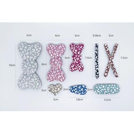 KAMIPITA Glitter (Cross(X), Small Leg Tangles,Glittery material sparkling cutely) Stick-on Hair Accessories (2, Red, 2.95 * 1.18inches)