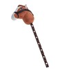 70cm Height Plush Horse Stick Toy Cute Expression 2 Sound