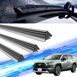 RAV4 50 Series Wiper Rubber Compatible Size Genuine Compatible AXAH52 AXAH54 AXAP54 MXAA52 MXAA54 H31.4 ~(Apr 2019 ~) Driver Side Passenger Side Rear 3-Piece Set WeCar