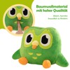 QESSUVNC Green Owl Plush Toy, Cute Animal Plush Doll, Soft