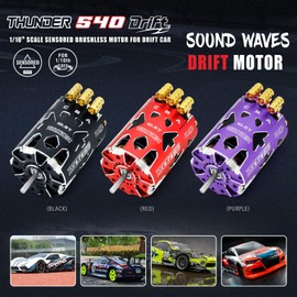 Surpass Hobby 13.5T Brushless Motor Thunder Power 540 Drift Sensored Motor for 1/10th RC Drift Car (Red 13.5T)