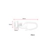 LT Easiyl 40Pcs White Plastic Curtain Hooks 34mm Curtain Rail