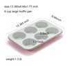 Jumbo Muffin Pan-Large Cupcake Pan Non Stick 6 cup 3.5x1.77