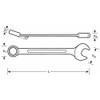 Bahco 41RM-11 - Ratchet Wr. Locking Flex Head