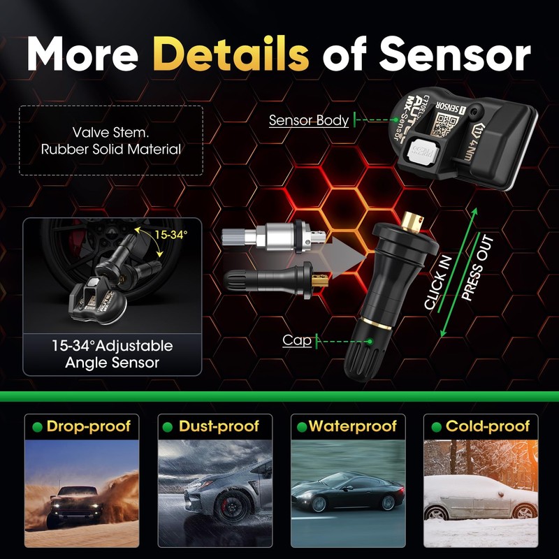 Autel TPMS Sensor 1 Sensor, MX Sensor Dual Frequency, 100%