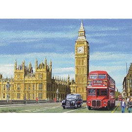 Routemaster RM London Bus Houses of Parliament Black Cab Birthday Card