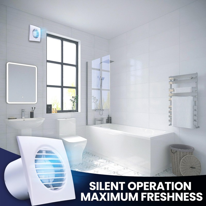 VENTS Aura 100mm Bathroom Extractor Fan – Humidity Sensor &
