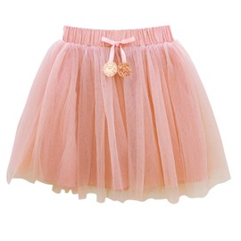 Papierdrachen Tulle Skirt with Glitter - Adjustable Waistband - 3-6 Years - Size 98-116 - Fancy Dress - Children's Costume - Carnival - Carnival, Skirt Pink