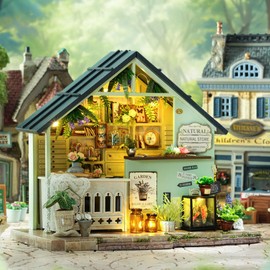 CRESYMME Dollhouse Miniature Kit, Wooden 3D Puzzle, DIY, Handmade, for Adults (Botanical Workshop)
