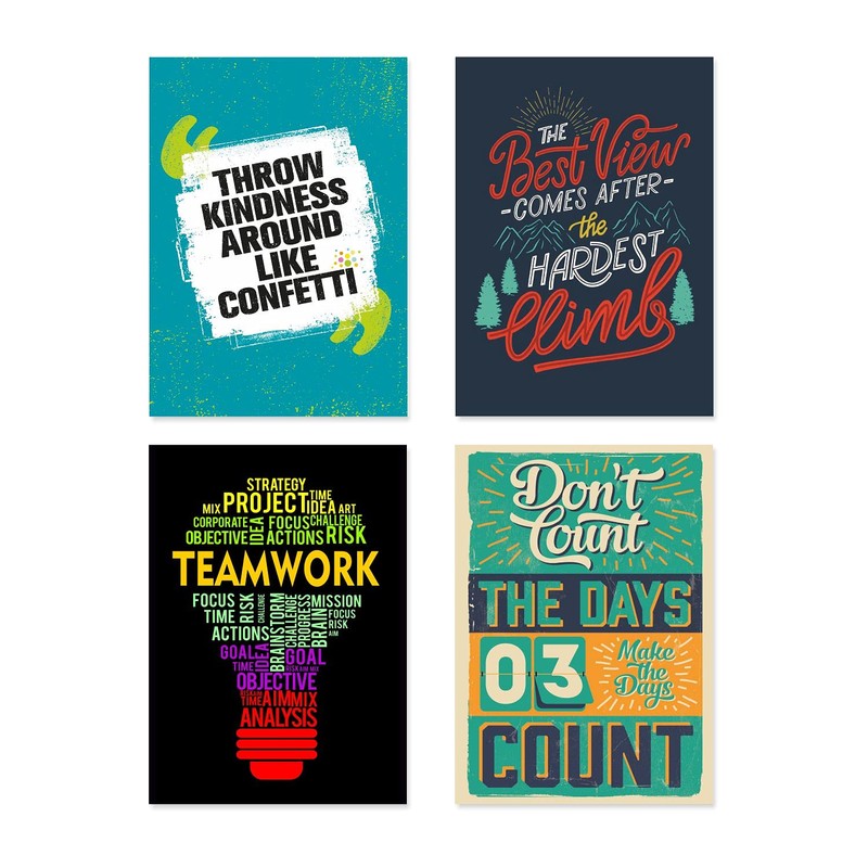 PAPER PLANE DESIGN Quote and Motivational Poster Set of 10