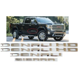 GMC Chrome Door DENALI HD Rear DENALI SIERRA Emblems GMC Sierra 2500hd 3500hd