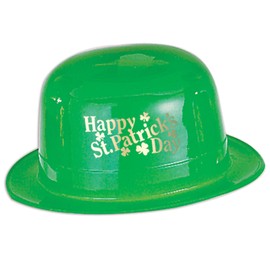 Beistle S33165AZ12 Derby Hats, Green/Gold