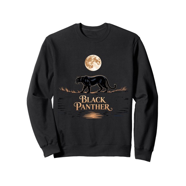 Black Panther Girls Boys Lake Reflection Black Panther Party Sweatshirt