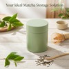 9oz Green Matcha Container with Lid Simple Matcha Tin Metal