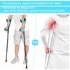 Antdvao Forearm Crutches Pair, Folding Forearm Crutches Lightweight Adjustable，with Rubber