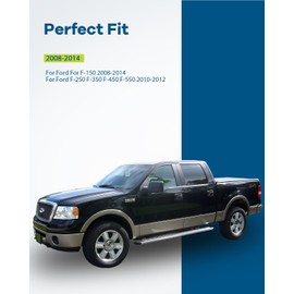 LUJUNTEC Tailgate w/Fixed Backup Camera Hole Replacement for Ford for F-150 2008-2014,for Ford F-250 F-350 F-450 F-550 2010-2012 Replace OE 8L3Z9943400AB-PFM Chrome