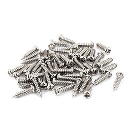 sourcingmap 50pcs M2.5 x 10mm Stainless Steel Cross pan Head Self Tapping Screws Bolts