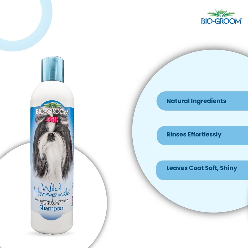 Bio-Groom Wild Honeysuckle Dog Shampoo - Natural Scent Pet Shampoo,