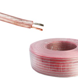 Speaker Wire OFC Oxygen-Free Copper Audio Cable 10 12 14 16 18 AWG Low Signal Loss for Car/Home Audio Sound Equipment (16 AWG - 6M)