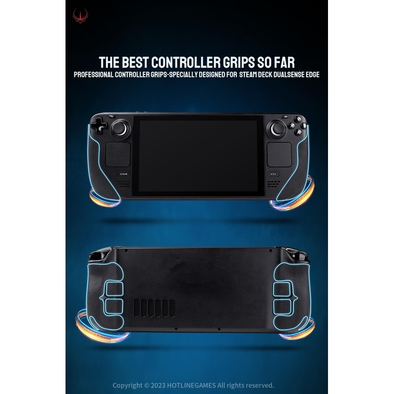 HOTLINEGAMES 2.0 Plus Anti-Skid Controller Grip Compatible with Steam Deck