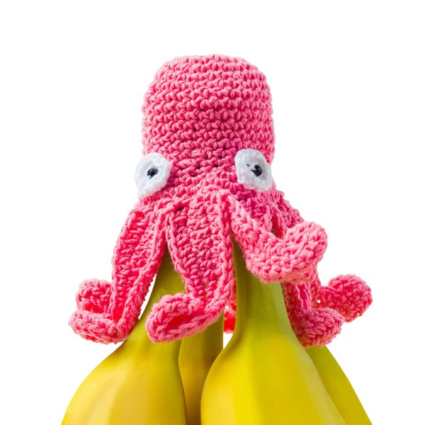 Nana Hats | Keep Bananas Fresher For Longer | As Seen on Shark Tank | Includes Standard Size BPA-Free Silicone Cap With Magnet | Octopus
