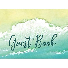 Guest Book: Wedding Guest Book Beach Teal Turquoise Watercolor