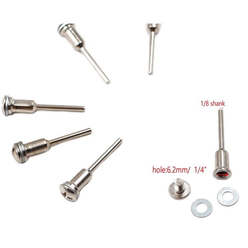 Preamer 6pcs 1/8" Shank Arbor Cut-Off Wheel HSS Mandrel Holder