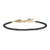 Koai Women's 2mm Tourmaline Moonstone Amethyst Birthstone Bracelet, Stone Stainless