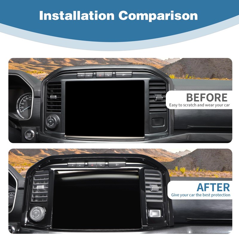 PDKLIN for F150 Dashboard Center Control Panel Cover Trim for