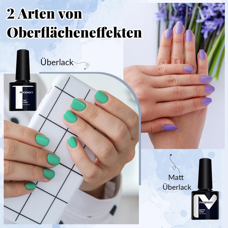 phoenixy Gel Nagellack Set, Phoenixy 21 Farben UV Nagellack Set