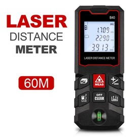 60M Laser Distance Meter - Quickly and Accurately Measure Distances, Areas, and Volumes with This Portable Laser Meter