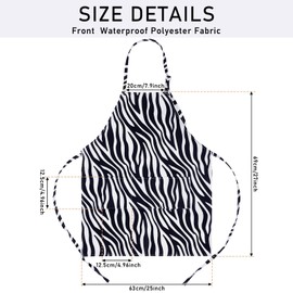 JenPen 3 Pcs Leopard Print Cosmetology Aprons 27 x 25 inch Animal Leopard Zebra Print Hairdresser Apron Waitress Server Aprons with 3 Pockets Waterproof Apron for Hair Stylist Nail Tech Makeup Artist