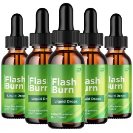 Flash Burn (5 Pack) Flash Burn Drops Healthy Formula - FlashBurn Liquid All Natural Healthy