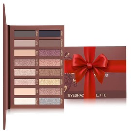 Eyeshadow Palette Makeup - Eye Makeup Palette with 16 Highly Pigmented Matte & Shimmer Shades - Vegan & Blendable - Color: AU Naturel