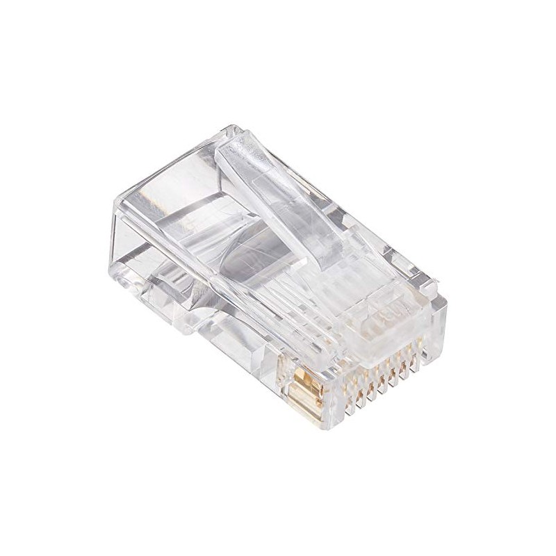 ELECOM LD-RJ45T100 RJ45 Connectors, Single Wire, Pack of 100
