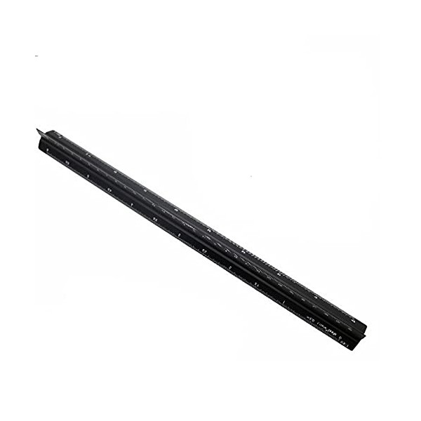 Powertool Aluminum Triangular Ruler 1:20 Scale 1:20 1:25 1:50 1:75